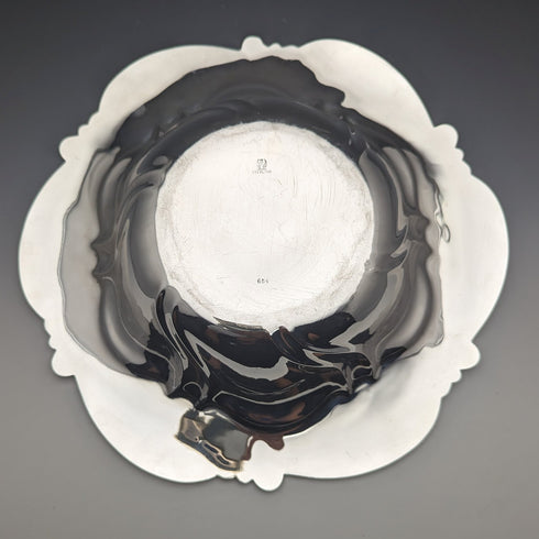 1898 年左右美國古董純銀碗直徑 30 厘米 517 克 Meriden Britannia