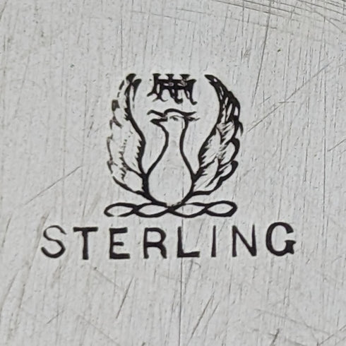 1898 年左右美國古董純銀碗直徑 30 厘米 517 克 Meriden Britannia