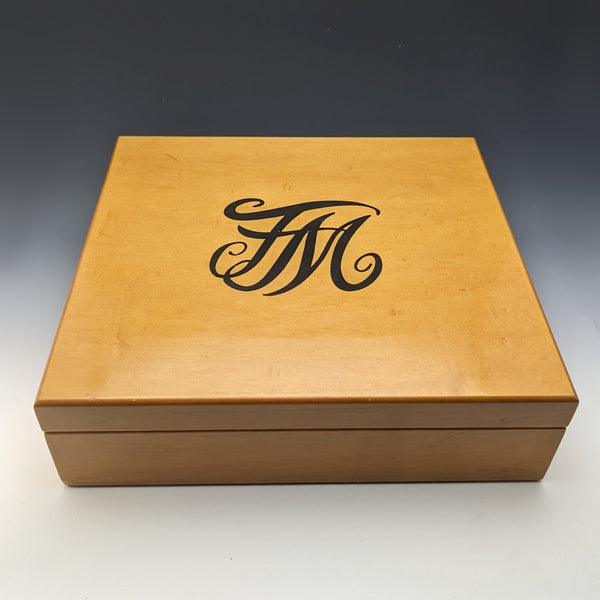 British Vintage Fortnum Mason Wooden Box Natural