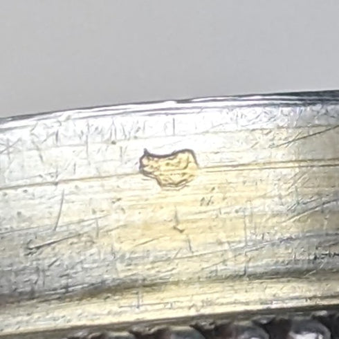 1920年頃 フレンチアンティーク 800シルバー製 ルージュボックス 花かごギョーシェエナメル装飾