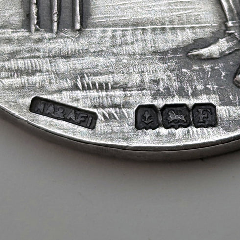 1930 年英國復古純銀板球獎章帶扣海軍、陸軍和空軍學院