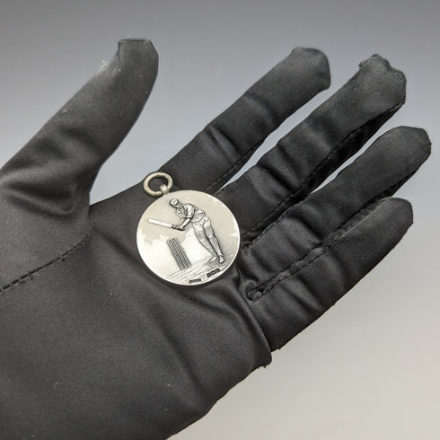 1930 年英國復古純銀板球獎章帶扣海軍、陸軍和空軍學院