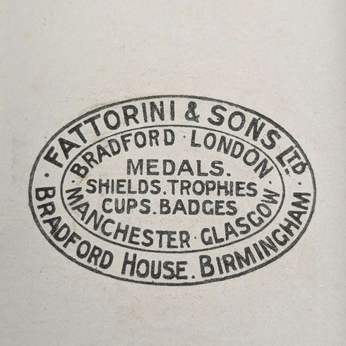 1928年 英国ヴィンテージ 純銀製シールド型フォブ Fattorini & Sons ケース入