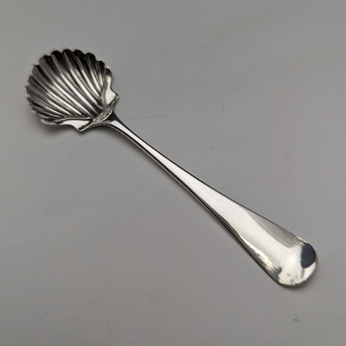 1906 年英國古董純銀和藍草鹽盤和勺子 Josiah Williams