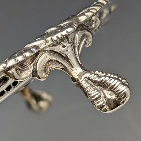1895年 英国アンティーク 純銀製サルヴァ 直径22cm 363g CHARLES BOYTON