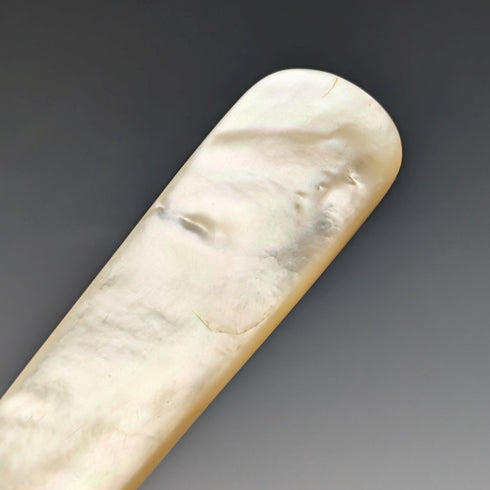 1870年頃 英国アンティーク 白蝶貝ハンドル シルバープレート製 フィッシュサーバーペア ケース入