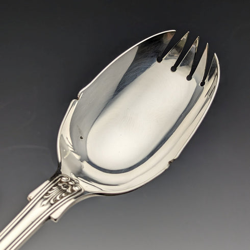 英国アンティークシルバープレート製 サービングスプーン&スポーク ケース入