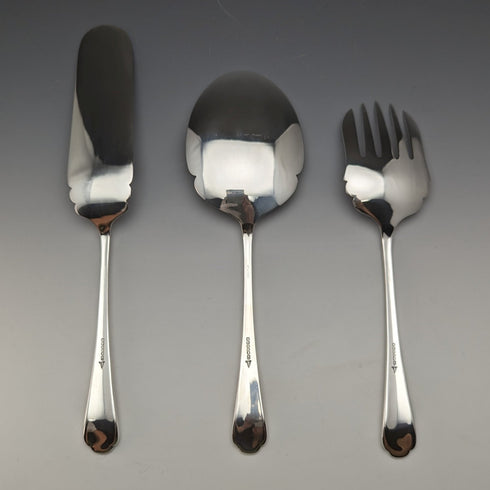 1950年頃 英国ヴィンテージ シルバープレート製 サービングカトラリーセット ケース入 WALKER&HALL