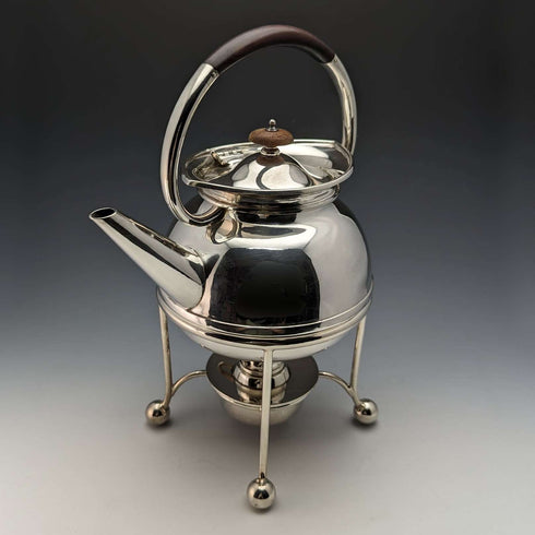 1930年頃 英国ヴィンテージ シルバープレート製 ケトル&バーナースタンドセット George Wish
