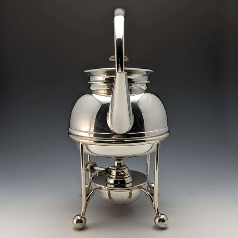 1930年頃 英国ヴィンテージ シルバープレート製 ケトル&バーナースタンドセット George Wish