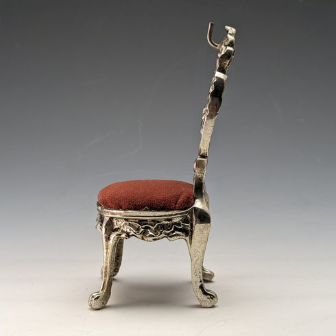 1920年代 真鍮製 椅子型 懐中時計ホルダー レッドシート