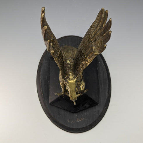 アンティーク 真鍮製 白頭鷲 懐中時計ホルダ 木製ベース