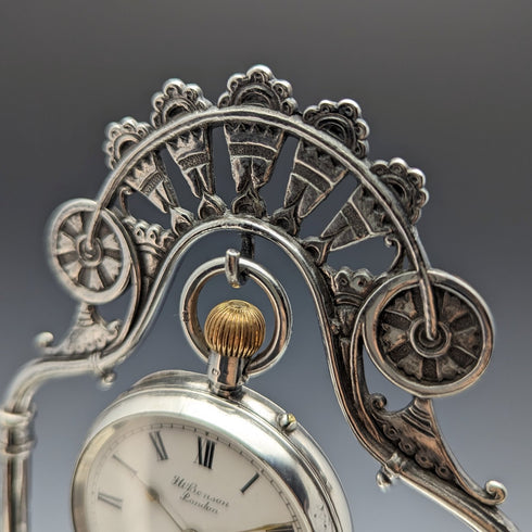 アンティーク シルバープレート 懐中時計ホルダー&ジュエリーボックス Reed&Barton