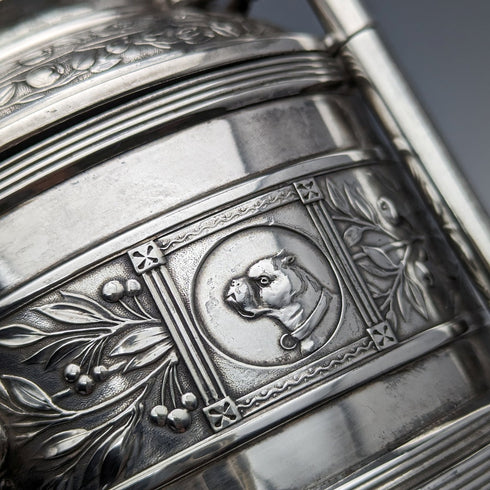 アンティーク シルバープレート 懐中時計ホルダー&ジュエリーボックス Reed&Barton