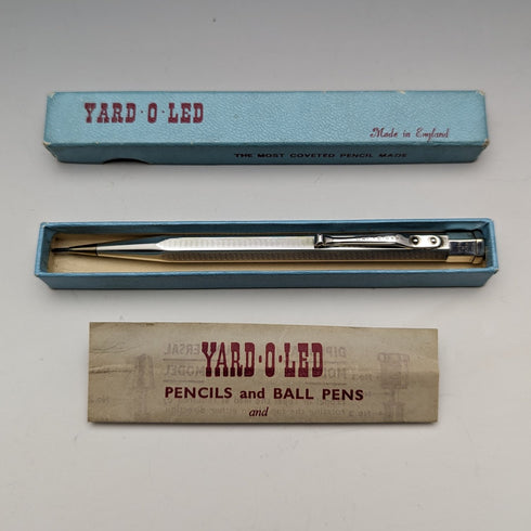 英国ヴィンテージ ヤード・オ・レッド ロールドシルバー ヘキサゴン 推進式ペンシル 紙箱入