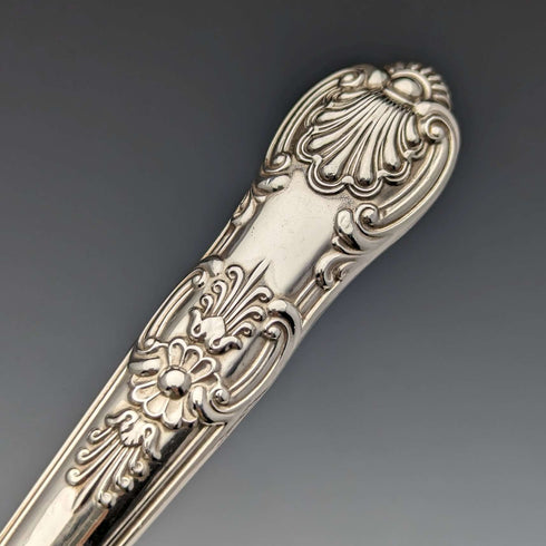 1864年 英国アンティーク 純銀製 デザートカトラリー 12ペアセット 計912g 木箱入り Harrison Brothers & Howson