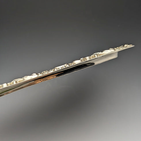 1909 年英國古董純銀浮雕雕刻梳妝台托盤 354 克 WGKeight