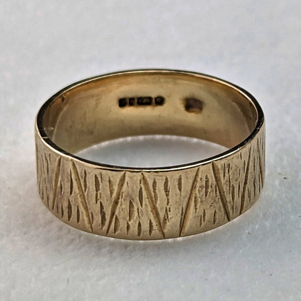 1972年 英国ヴィンテージジュエリー K9ゴールドリング 指輪