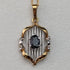 1965 British Vintage Jewelry K9 Gold & Sapphire Pendant Necklace