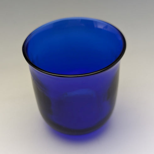 1905 British Antique Sterling Silver & Bluegrass Mustard Pot & Spoon Harrison Brothers