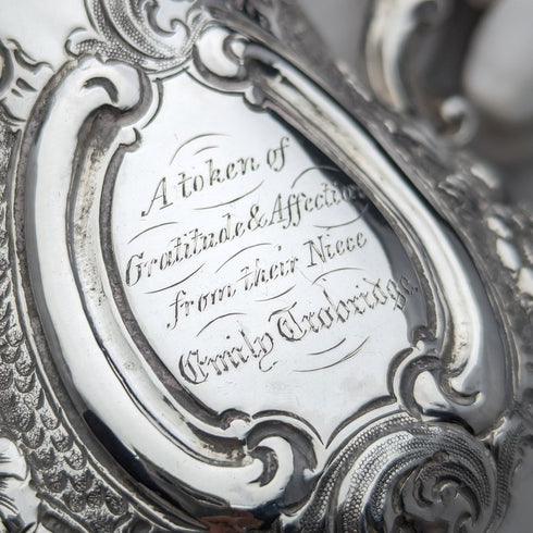 1860 British Antique Sterling Silver Cream Jug 266g Robert Harper