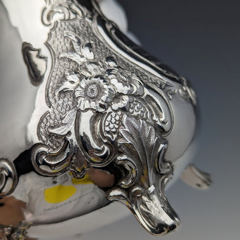 1860 British Antique Sterling Silver Cream Jug 266g Robert Harper