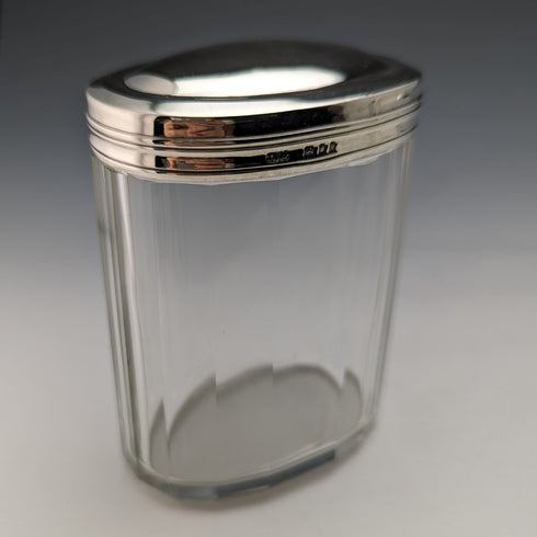 1924年頃 英国ヴィンテージ 純銀蓋 ガラスボトル4個セット