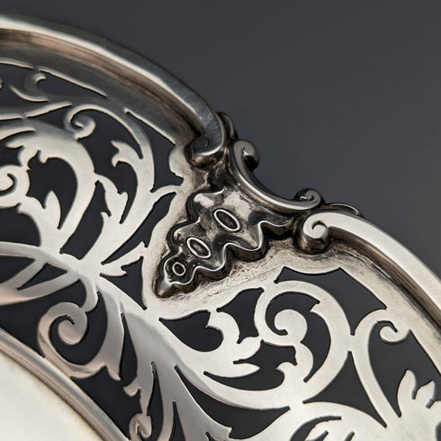 1905 年英國古董純銀耳環 Salva 直徑 26 厘米 484 克 William Mammatt