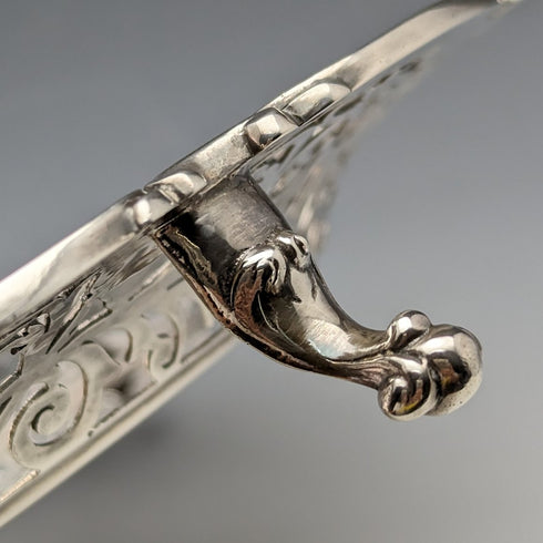 1905 年英國古董純銀耳環 Salva 直徑 26 厘米 484 克 William Mammatt