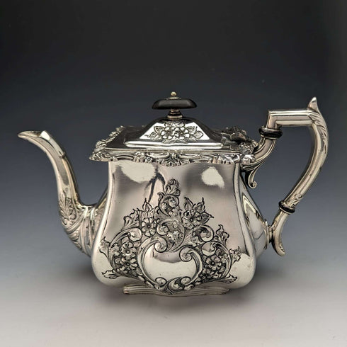 1895 年英國古董鍍銀茶壺 Lee & Henry Wigfull