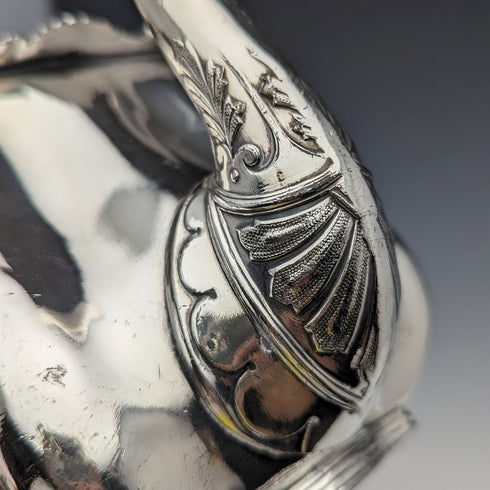 1895 English Antique Silver Plated Teapot Lee & Henry Wigfull