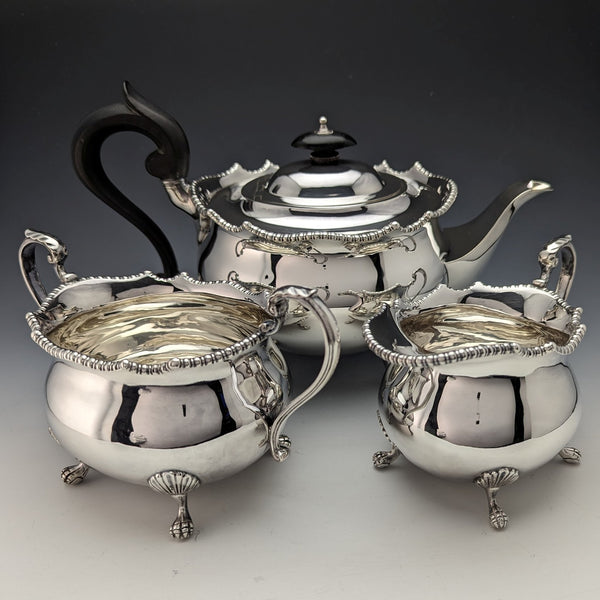 Around 1920 British antique silver plated tea set Mappin & Webb