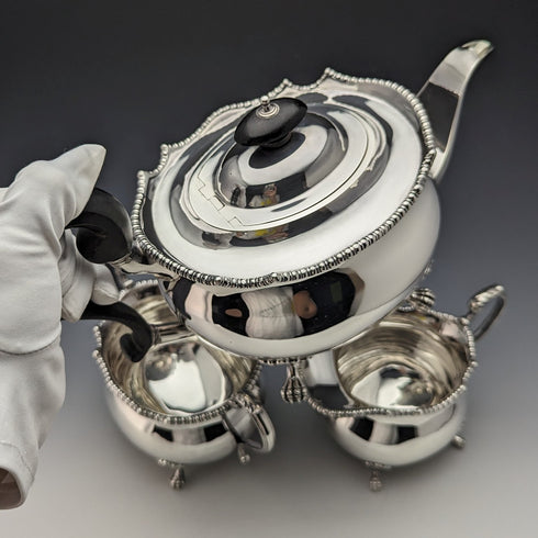 1920年頃年 英国アンティーク シルバープレート製 ティーセット Mappin & Webb