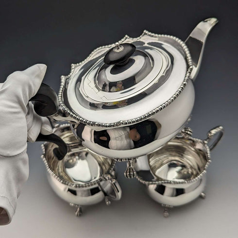 1920年頃年 英国アンティーク シルバープレート製 ティーセット Mappin & Webb