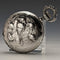 Around 1910 Antique Longines pocket watch Embossed female sculpture Silver side hunter Works well