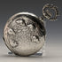 Around 1910 Antique Longines pocket watch Embossed female sculpture Silver side hunter Works well