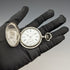 Around 1910 Antique Longines pocket watch Embossed female sculpture Silver side hunter Works well
