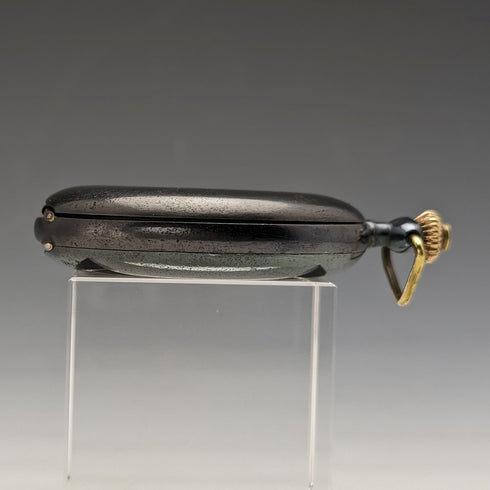 circa 1923 antique omega pocket watch gunmetal hunter case works well