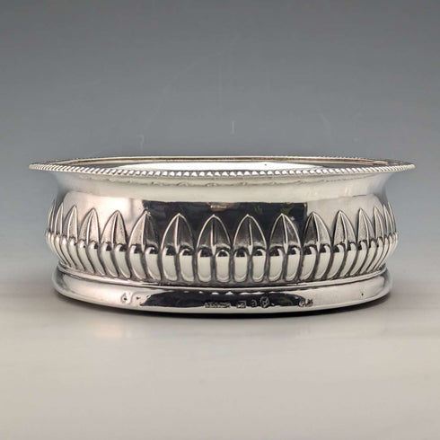 1808年 英国アンティーク ジョージアン 純銀製 ボトルコースター 255g JOHN ROBERTS
