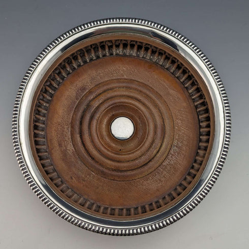 1808年 英国アンティーク ジョージアン 純銀製 ボトルコースター 255g JOHN ROBERTS