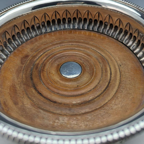 1808年 英国アンティーク ジョージアン 純銀製 ボトルコースター 255g JOHN ROBERTS