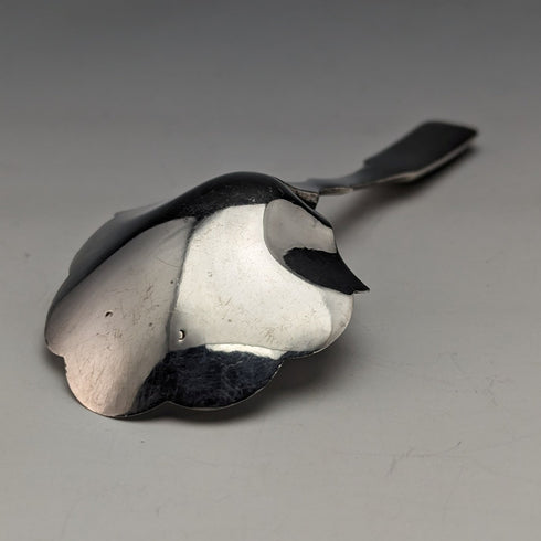 1873 British Antique Sterling Silver Tea Caddy Spoon HILLIARD & THOMASON