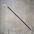 1989 Made in England Fox and Pheasant Decoration Sterling Silver Curved Handle Men's Cane Cane 86cm Broadway & Co
