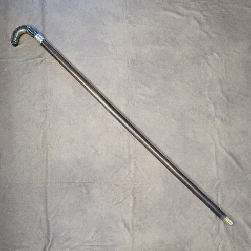 1893年 英国アンティーク 紳士用ステッキ ホーン製グリフィンハンドル 85cm