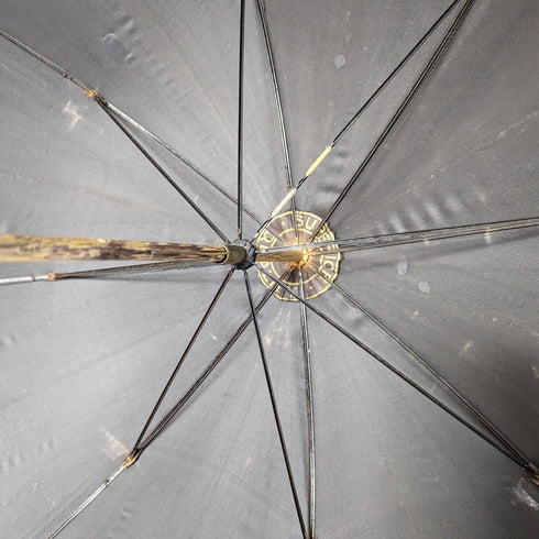 1905年 英国アンティーク 紳士用アンブレラ 純銀&べっ甲風樹脂ハンドル 86cm S.FOX&Co.