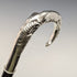 1989 Made in England Fox and Pheasant Decoration Sterling Silver Curved Handle Men's Cane Cane 86cm Broadway & Co