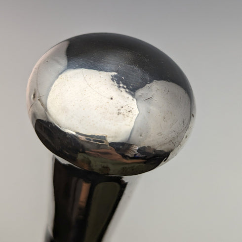 1929年 英国ヴィンテージ 紳士用ステッキ 純銀製 丸ハンドル 91cm