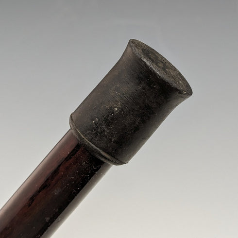 英国ヴィンテージ 紳士用ステッキ ホーン風樹脂製クラッチハンドル 95cm