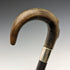 1927 British Vintage Men's Cane Sterling Silver Decoration Curved Horn Handle 92cm