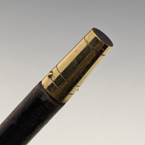 1901年英国アンティーク ステッキ 杖 純銀装飾 ホーンL字ハンドル 81cm